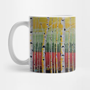 BIRCH Trees Landscape Painting Mug